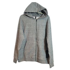 Fabletics NEW The Postgame Full Zip Hoodie Sweatshirt Gray Athletic Men's Sz XL